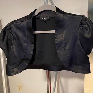 BCX Women's Elegant Black Bolero Jacket